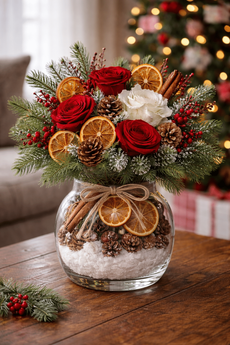 ideias lindas de arranjos de flores com vaso de vidro 5