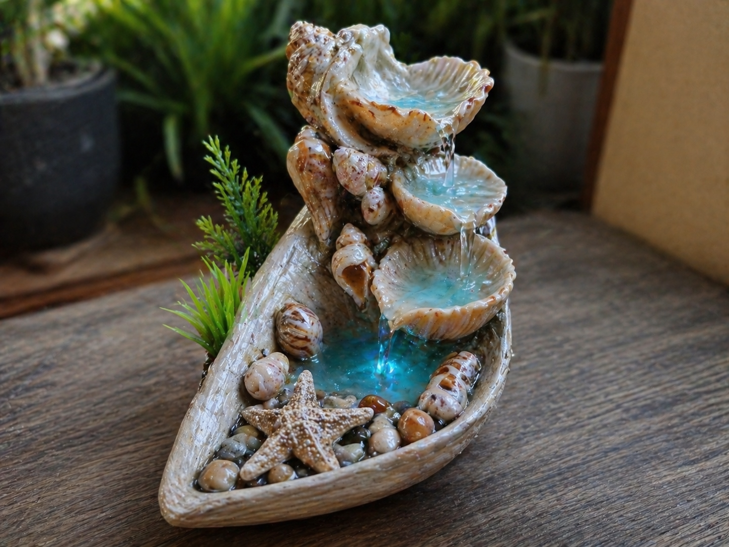 Ideias Lindas de Fontes Feitas com Conchas do Mar e Silicone: Decora&ccedil;&atilde;o Artesanal com Alma de Praia ideias lindas de fontes feitas com conchas do mar e silicone 3