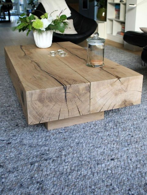 ideias mesas de centro de madeira