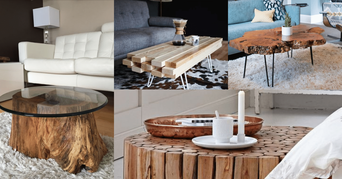 ideias mesas de centro de madeira