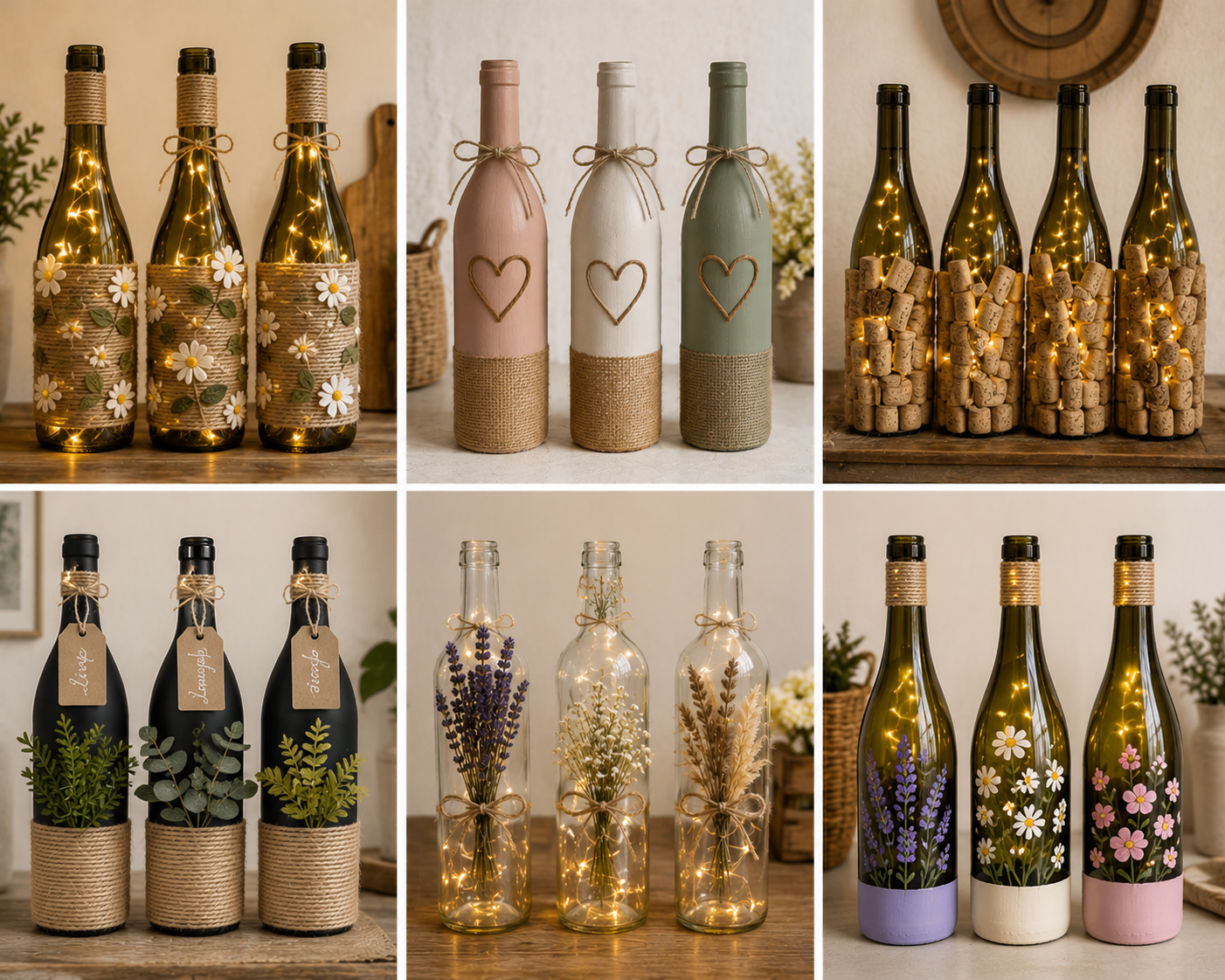Ideias para Decorar Garrafas de Vinho : Inspira&ccedil;&otilde;es Criativas para Reutilizar com Estilo ideias para decorar garrafas de vinho 5