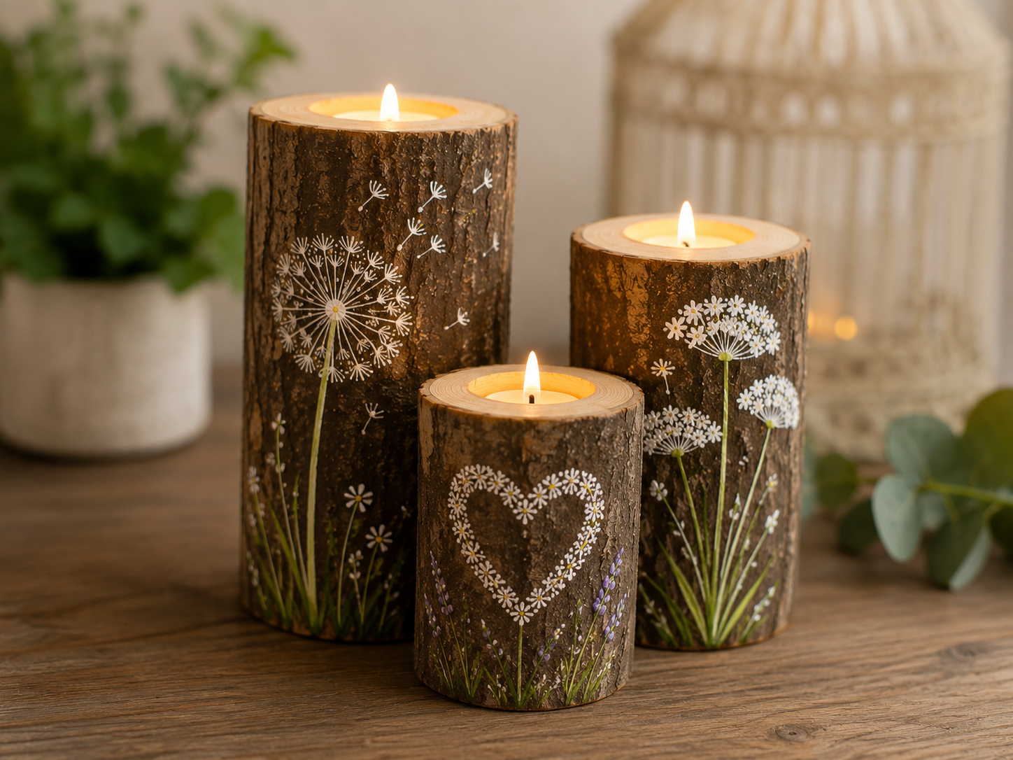 Ideias para Pintar Troncos de Madeira e Usar na Decora&ccedil;&atilde;o ideias para pintar troncos de madeira e usar na decoracao 5