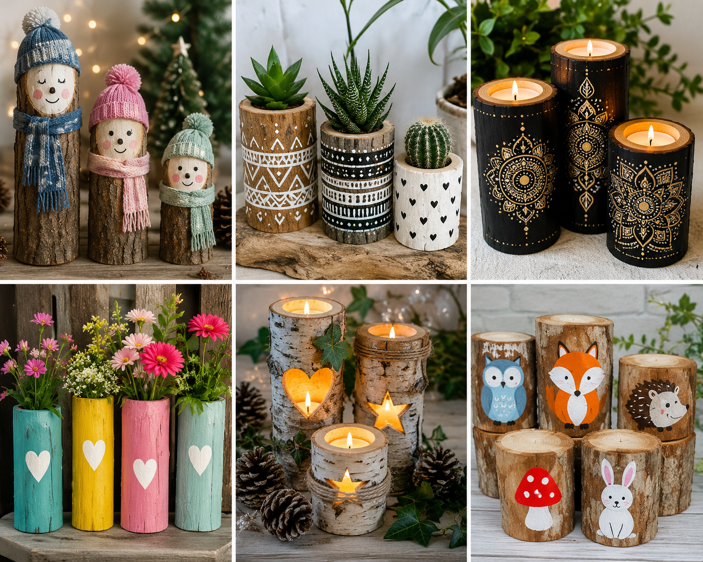 Ideias para Pintar Troncos de Madeira e Usar na Decora&ccedil;&atilde;o ideias para pintar troncos de madeira e usar na decoracao