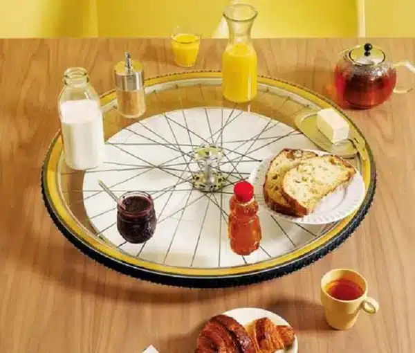 ideias para reutilizar rodas de bicicleta velha 6