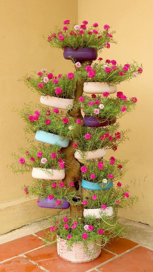 jardim vertical com garrafa pet