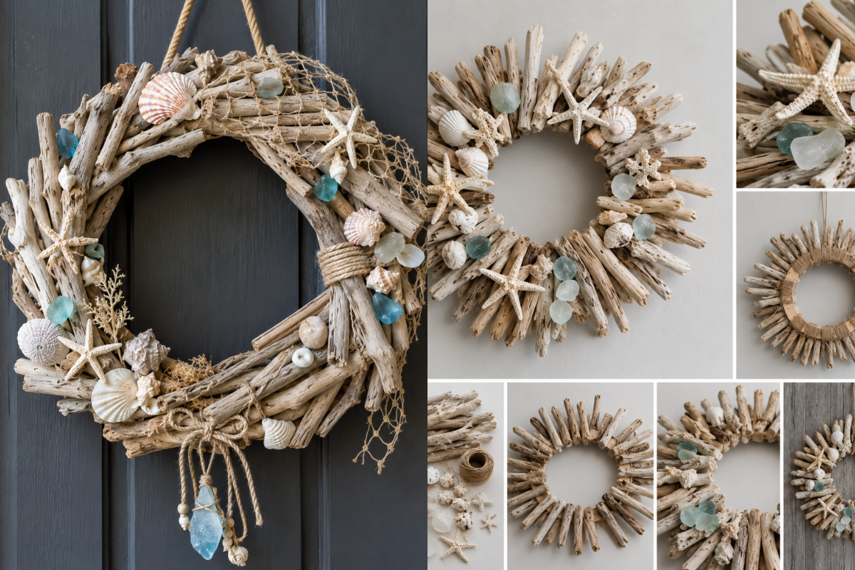 Lindas Guirlandas Feitas com Troncos de Árvores e Motivos Marinhos: Ideias Rústicas para Decorar com Alma de Praia Lindas Guirlandas Feitas com Troncos de Árvores e Motivos Marinhos: Ideias Rústicas para Decorar com Alma de Praia lindas guirlandas feitas com troncos de arvores e motivos marinhos 8