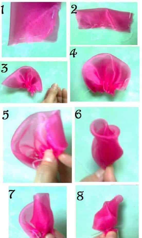 lindas rosas de organza