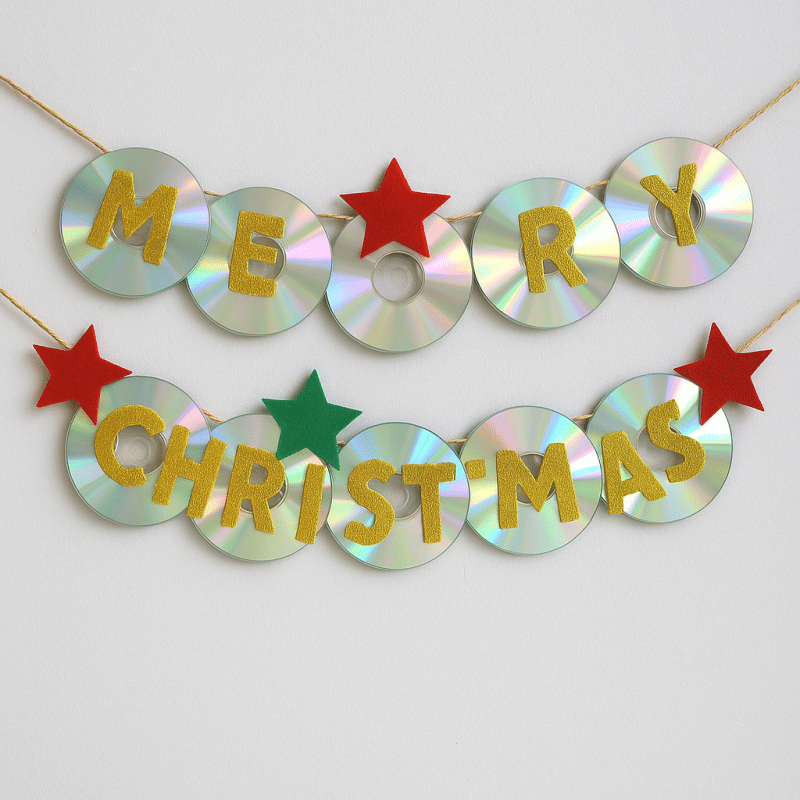 lindos arranjos natalinos com cds velhos 2