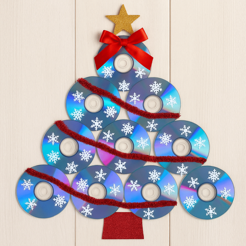 lindos arranjos natalinos com cds velhos 3