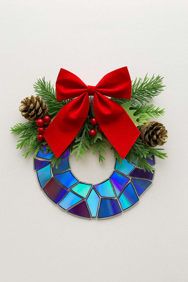 lindos arranjos natalinos com cds velhos 4