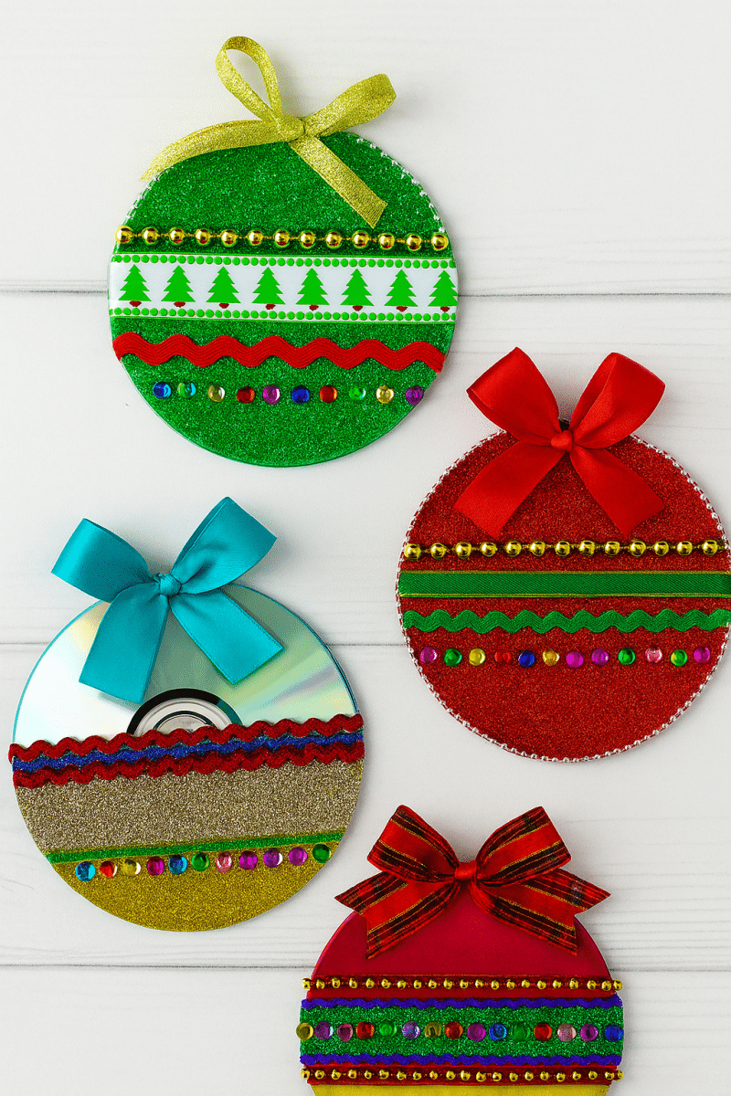 lindos arranjos natalinos com cds velhos 6