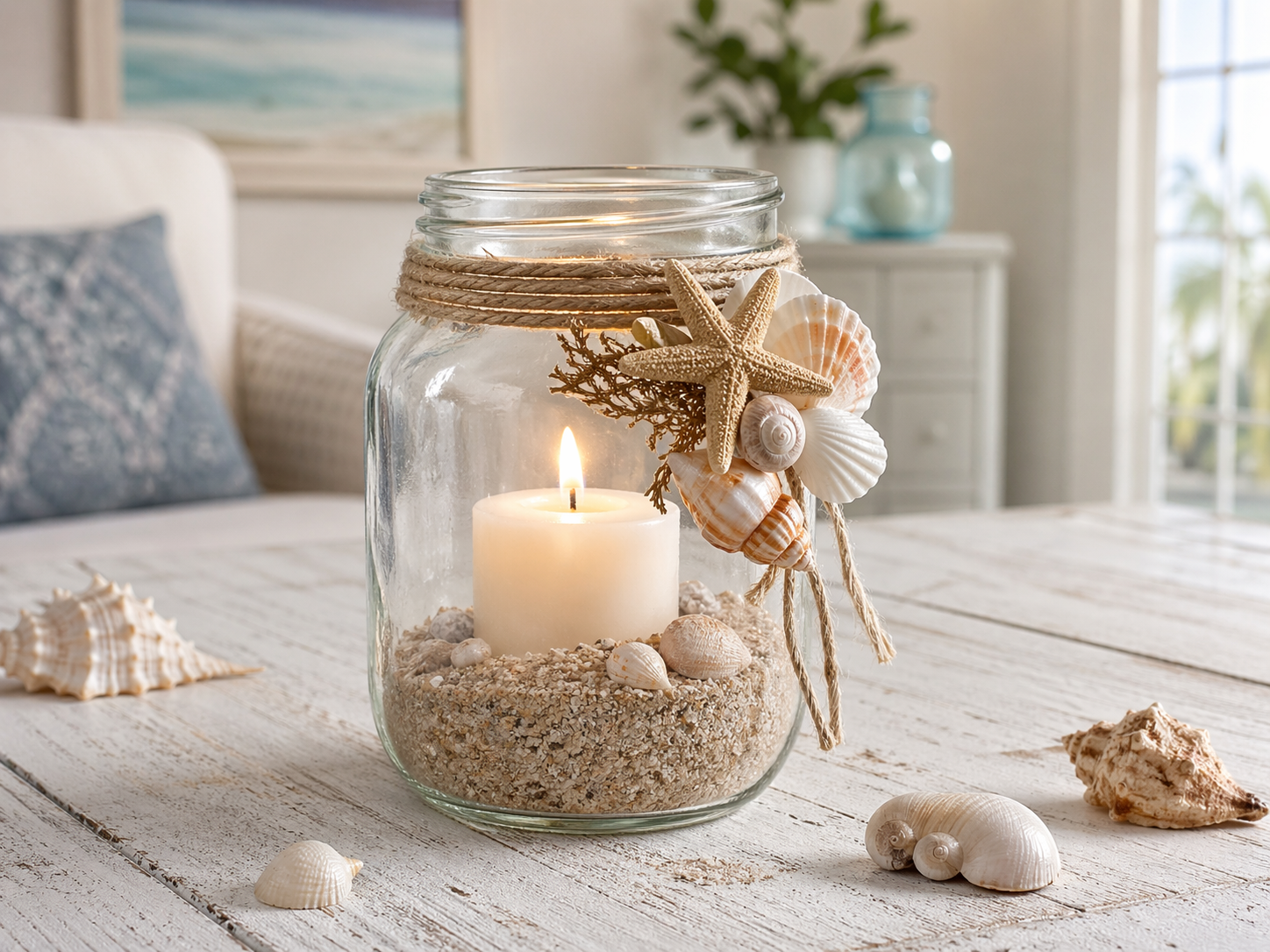 Lindos porta velas com conchas para sua casa com estilo lindos porta velas com conchas 2
