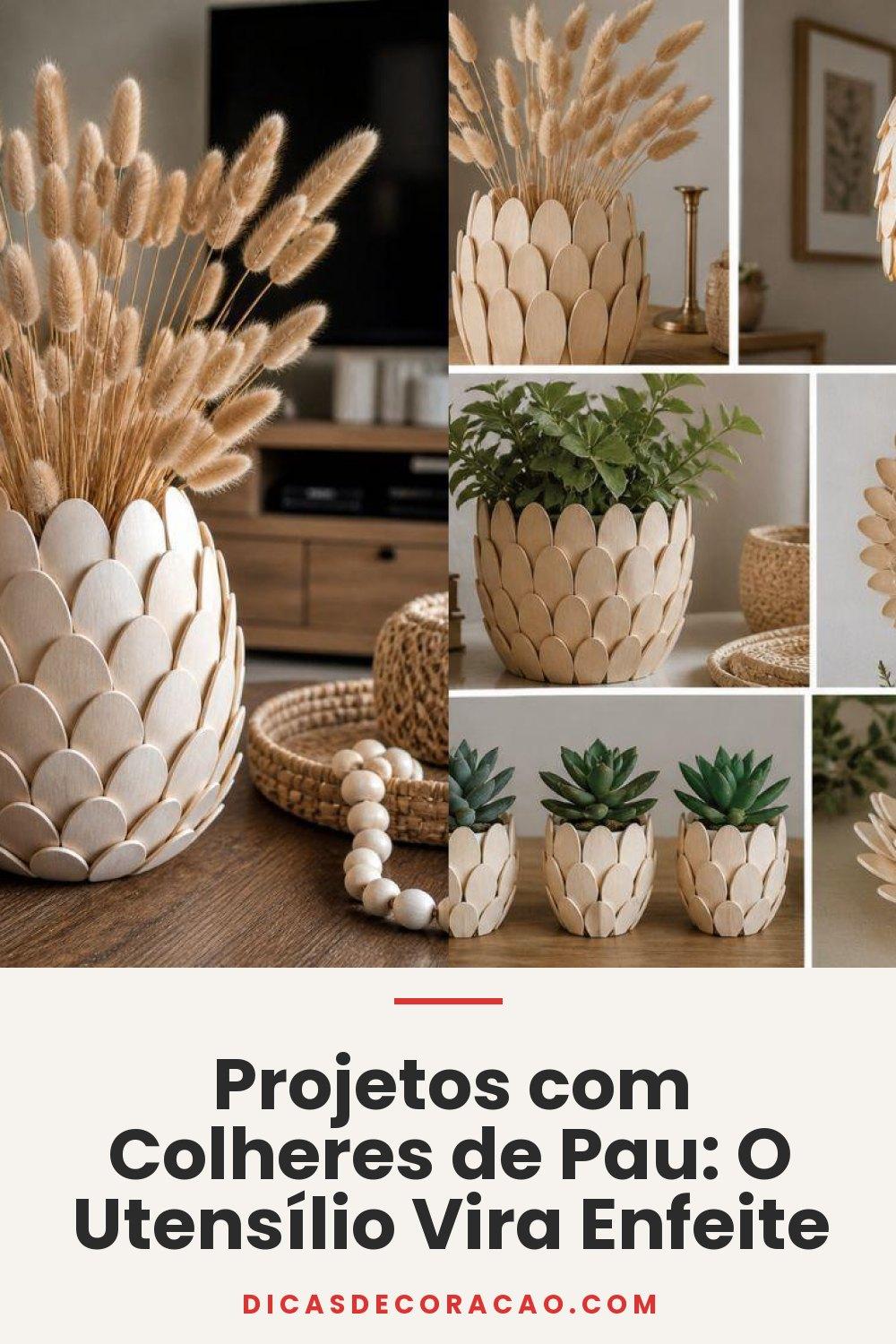 Projetos com Colheres de Pau: O Utensílio Vira Enfeite