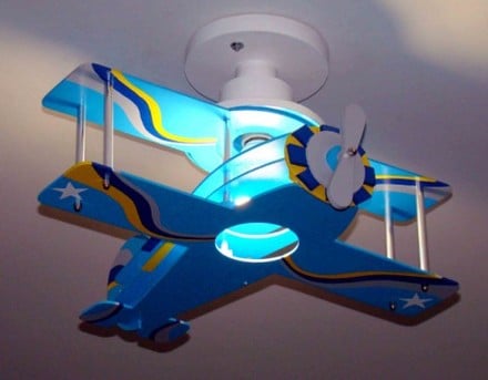 luminaria aviao biplano para decoracao de quarto infantil bebe