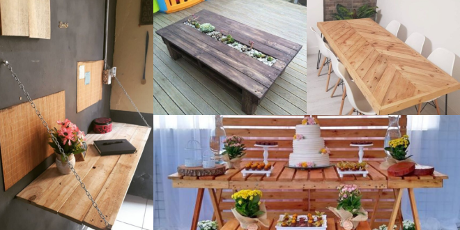mesa de palete madeira
