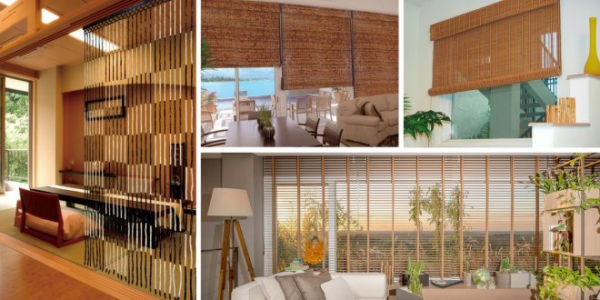 modelos cortinas bambu