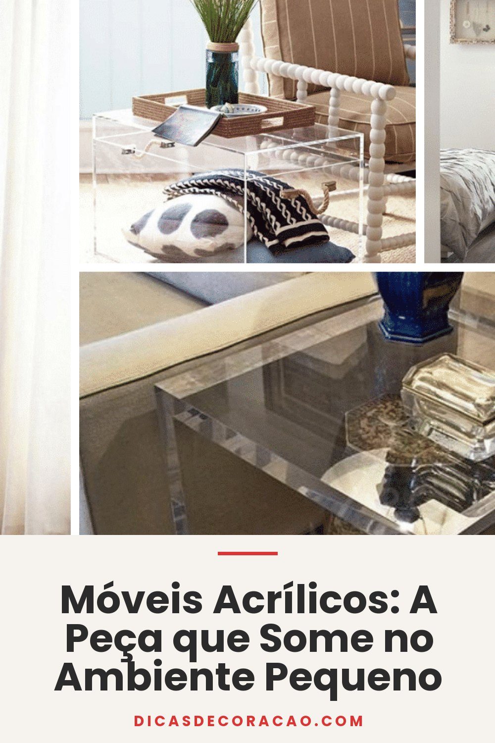 Móveis Acrílicos: A Peça que Some no Ambiente Pequeno