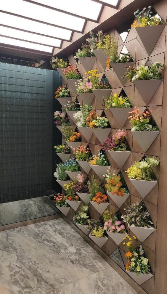 muros decorados projetos criativos jardim vertical