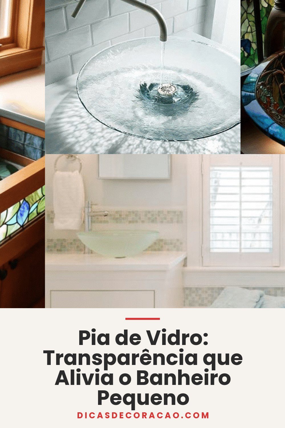 Pia de Vidro: Transparência que Alivia o Banheiro Pequeno