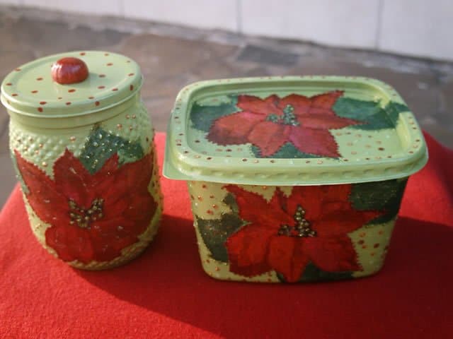 potes de margarina decorados 2