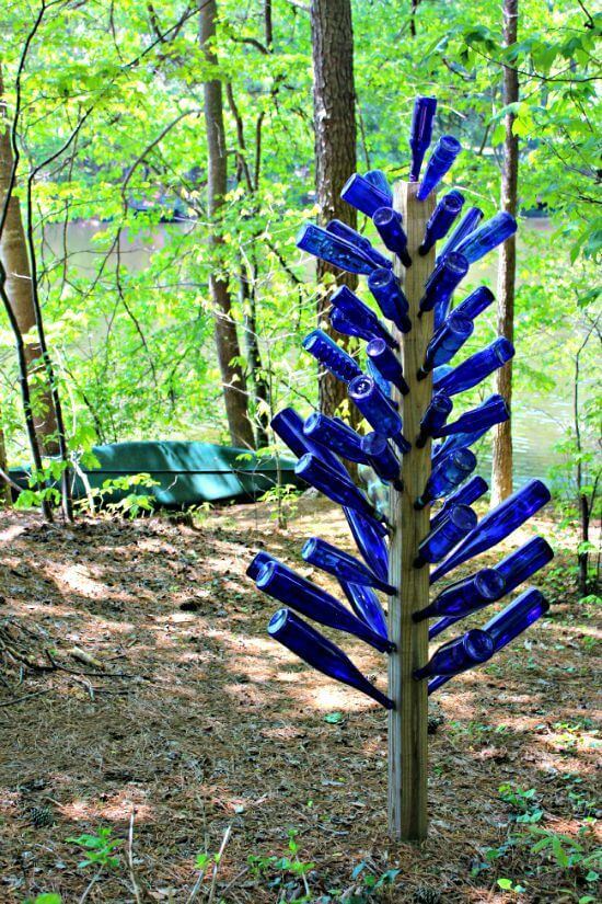 projetos criativos de vidro para o jardim