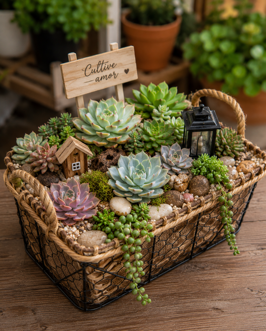 Suculentas em Cestas: Ideias Lindas para Decorar com Charme Natural suculentas em cestas ideias 1