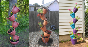 torre de vaso de plantas inclinada
