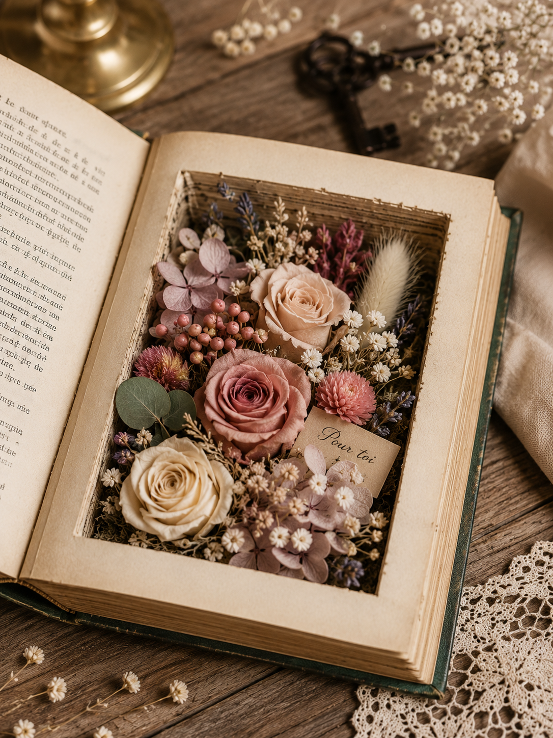 Transforme Livros em Arranjos Florais: Ideias Criativas para Decorar com Encanto transforme livros em arranjos florais 6